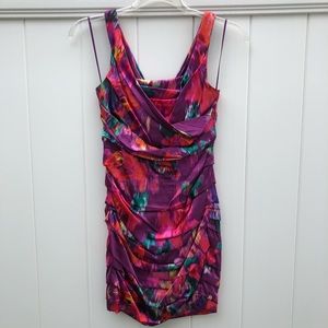 Multicolor pink/purple mini dress by Express